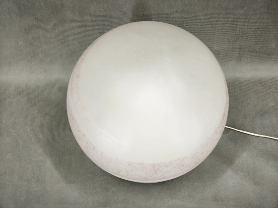 Lámpara de mesa de globo de cristal de Murano Space Age italiana de los años 70 – Lámparas de mesa, Metal (photo 9 of 9)