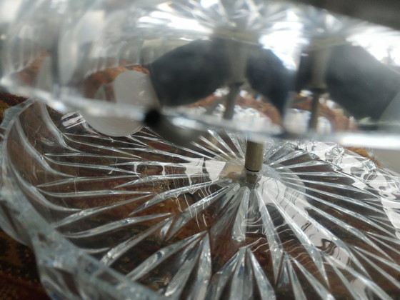 Image 1 of Lampada ad anello vintage anni '60 in stile scandinavo (UFO) con paralumi in cristallo