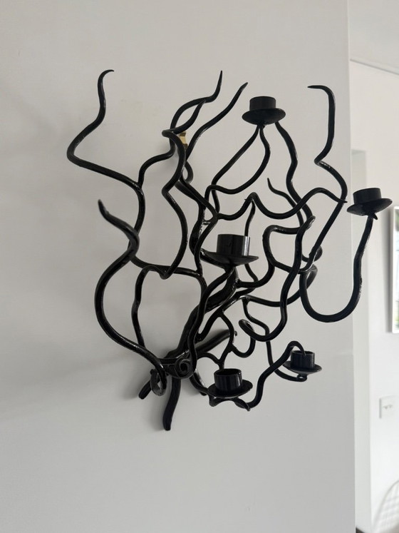 Brutalist 1970s Wall/Candlestick – Wall lights, Iron, Metal (photo 3 of 6)
