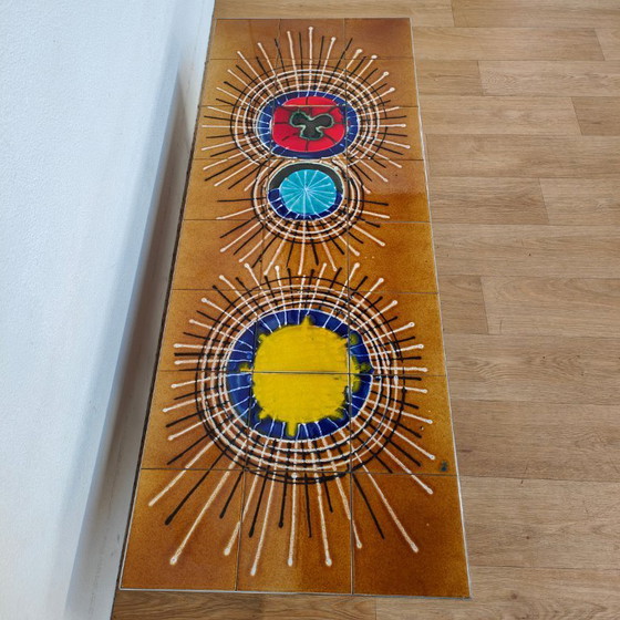 Image 1 of Vintage Mid-Century coffee table, tile table, 1960s coffee table