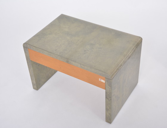 Image 1 of Mid-Century Modern Bedside Tables Made of Lacquered Goat Skin by Aldo Tura