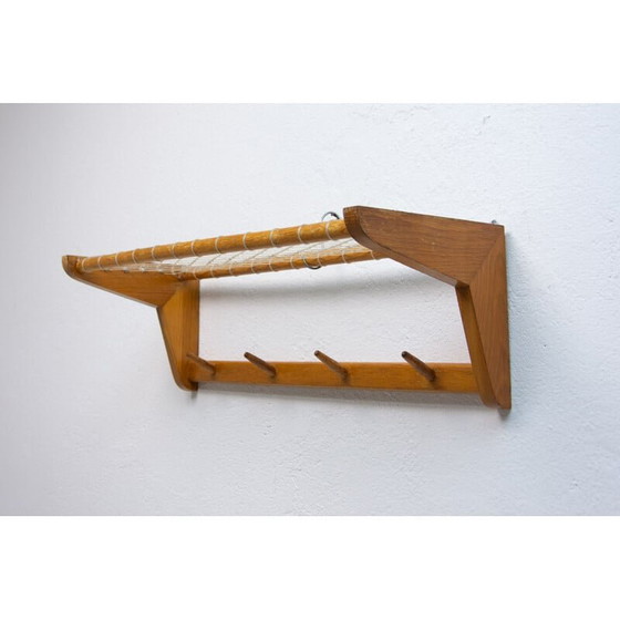 Image 1 of Vintage wall shelf in beech wood by Krásná Jizba, Czechoslovakia 1960