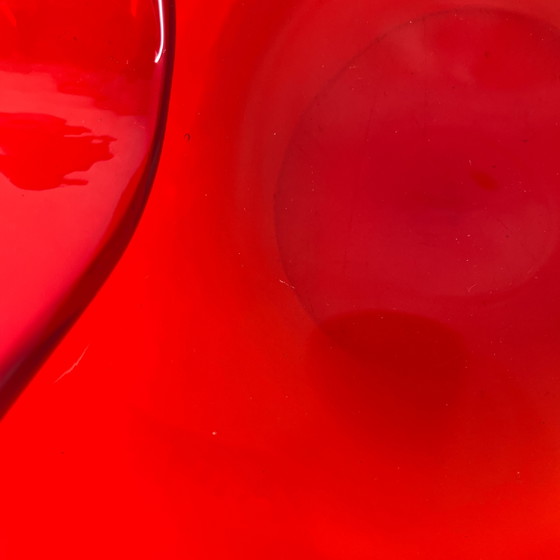 Large Murano art glass bowl, ruby ​​red – 30.5 cm – 3 kg – Vintage Art Glass – Vases (photo 9 of 15)