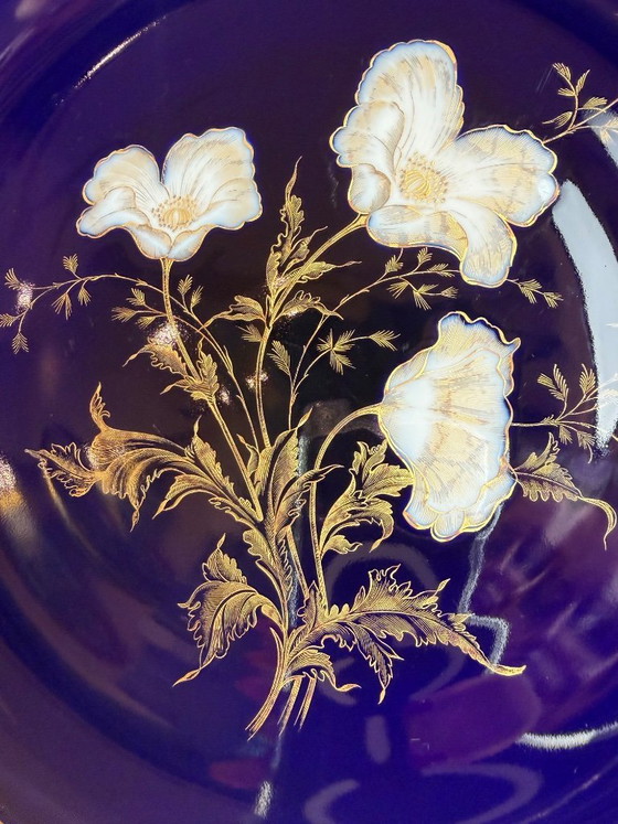 Original C. M. Hutschenreuther Hohenberg – Real Cobalt – Poppies – Gold Decor – Circa 1954–1969 – Excellent (photo 2 of 6)
