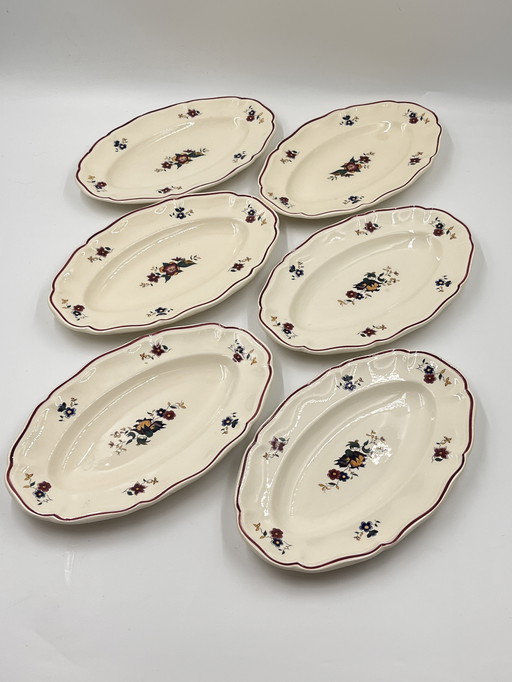 Set of 6 Sarreguemines plates