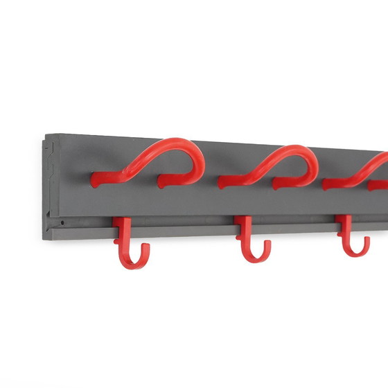 Image 1 of Black and red coat stand by Anna Castelli for Kartell, 1970s