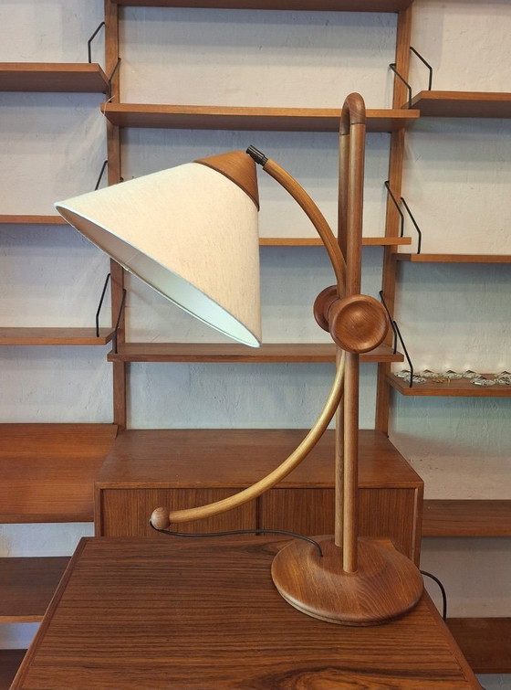 Image 1 of Lampe de table en teck multiréglable Domus, Danemark 1970
