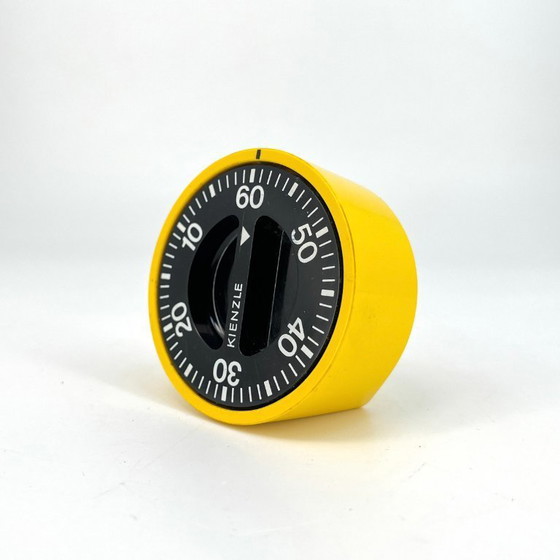 Image 1 of Vintage Kienzle eierwekker van 60 minuten | Geel en zwart | Ruimtevaarttijdperk / Mid-Century | Duitsland