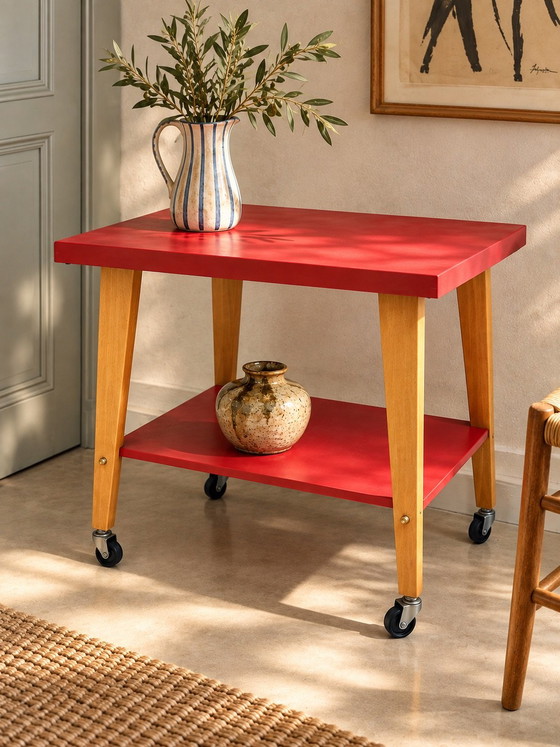 Carrello di servizio francese vintage degli anni '50-'60 – Mobili TV, Legno, Altro (photo 6 of 6)