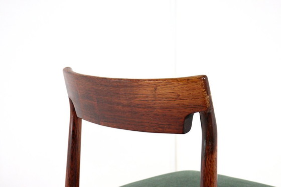 Image 1 of Ensemble de 4 chaises de salle à manger en bois de rose 'Havelte' vintage tapissées