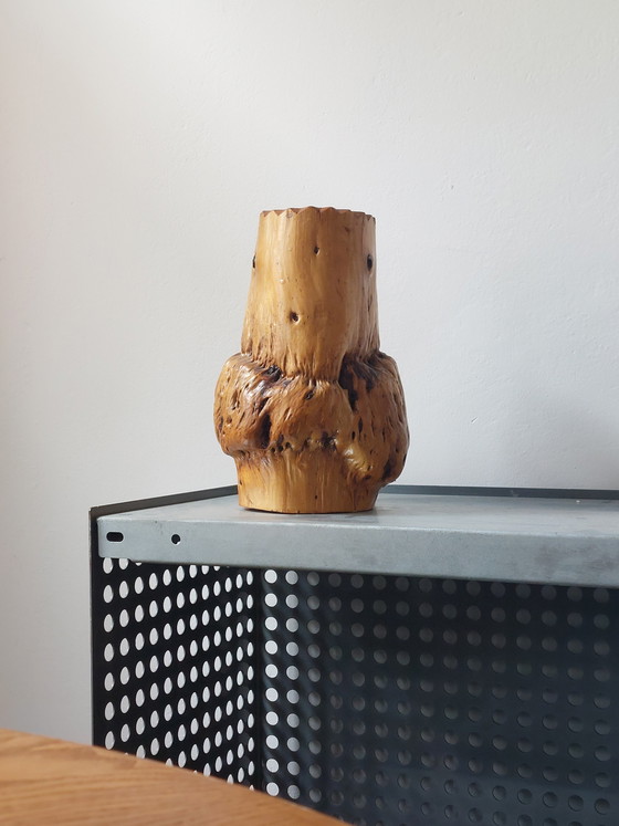 Image 1 of Vintage brutalist root trousers vase with jagged decoration