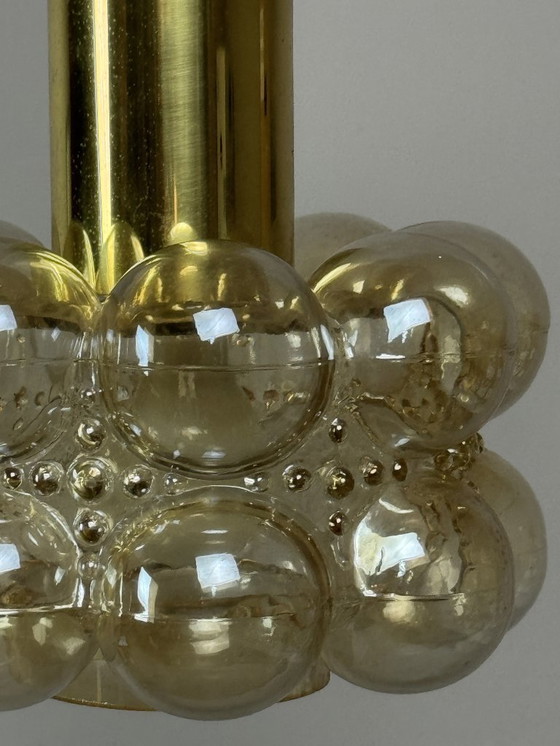 Image 1 of Mid-Century Bubble Glass Pendant Lamp by Helena Tynell for Glashütte Limburg, Germany, 1960s