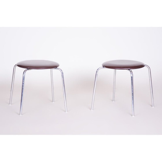 Image 1 of Pair of vintage Bauhaus stools by Kovona, 1960s