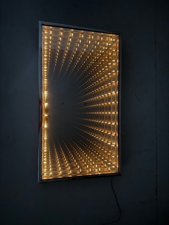 Image 1 of Infinity wall mirror illuminated mirror 1970-80's