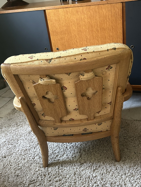 Image 1 of Guillerme et Chambron, Fauteuil en chêne José, Edition Votre Maison 1960