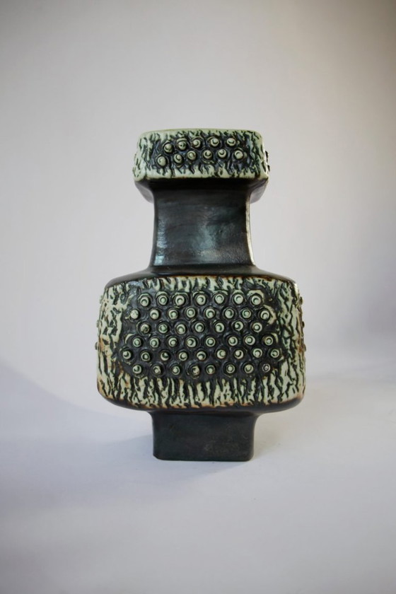 Vaso Fohr Keramik con smalto lava, Germania Ovest, anni '60, Vasi, Ceramica, Nero, Brutalist (foto 3 di 7)
