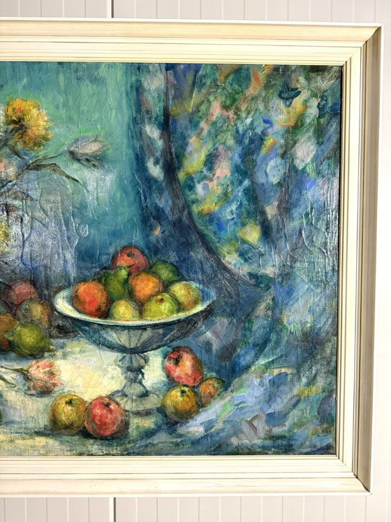Gran cuadro de naturaleza muerta a color de 1962. – Pinturas y dibujos, Canvas, Wood (photo 11 of 16)