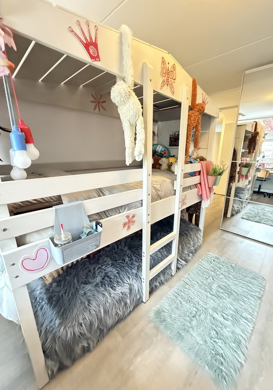 Image 1 of Letto a mezza altezza bianco lavato