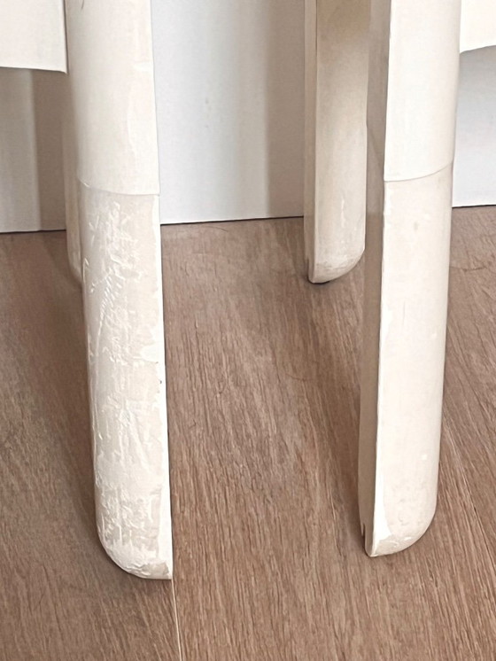 Image 1 of 2 Chaises Vintage "Universale" par Joe Colombo pour Kartell - Blanc