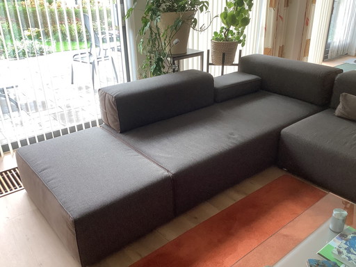 Sleek modular corner sofa Leolux (2x three-seater sofa and 1x footstool)