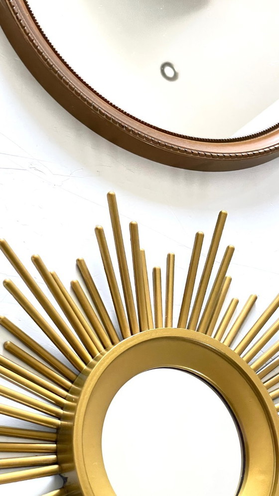 2 Vintage SUN MIRRORS – Wall decoration, Polyester, Glass (photo 11 of 17)