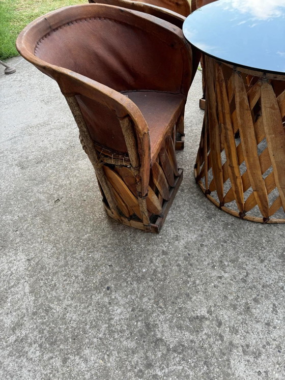 Mexican Dining Chair by Wim Rietveld, Set of 5 – Rietveld (Wim), Rustic (photo 3 of 6)