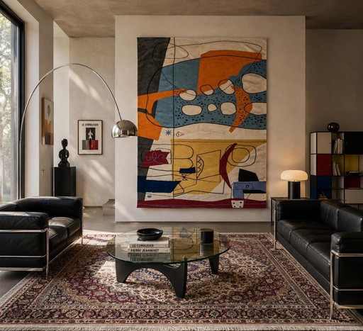 Le Corbusier UNESCO 1962 Handgewebter Wandteppich | Textilkunst | 200 × 300 cm (79 × 118 Zoll) (photo 2 of 13)