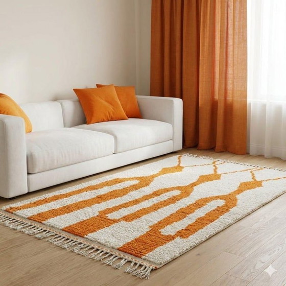 Tapis marocain naturel – Berbère fait main 250 cm x 150 cm – Cotton (photo 3 of 6)
