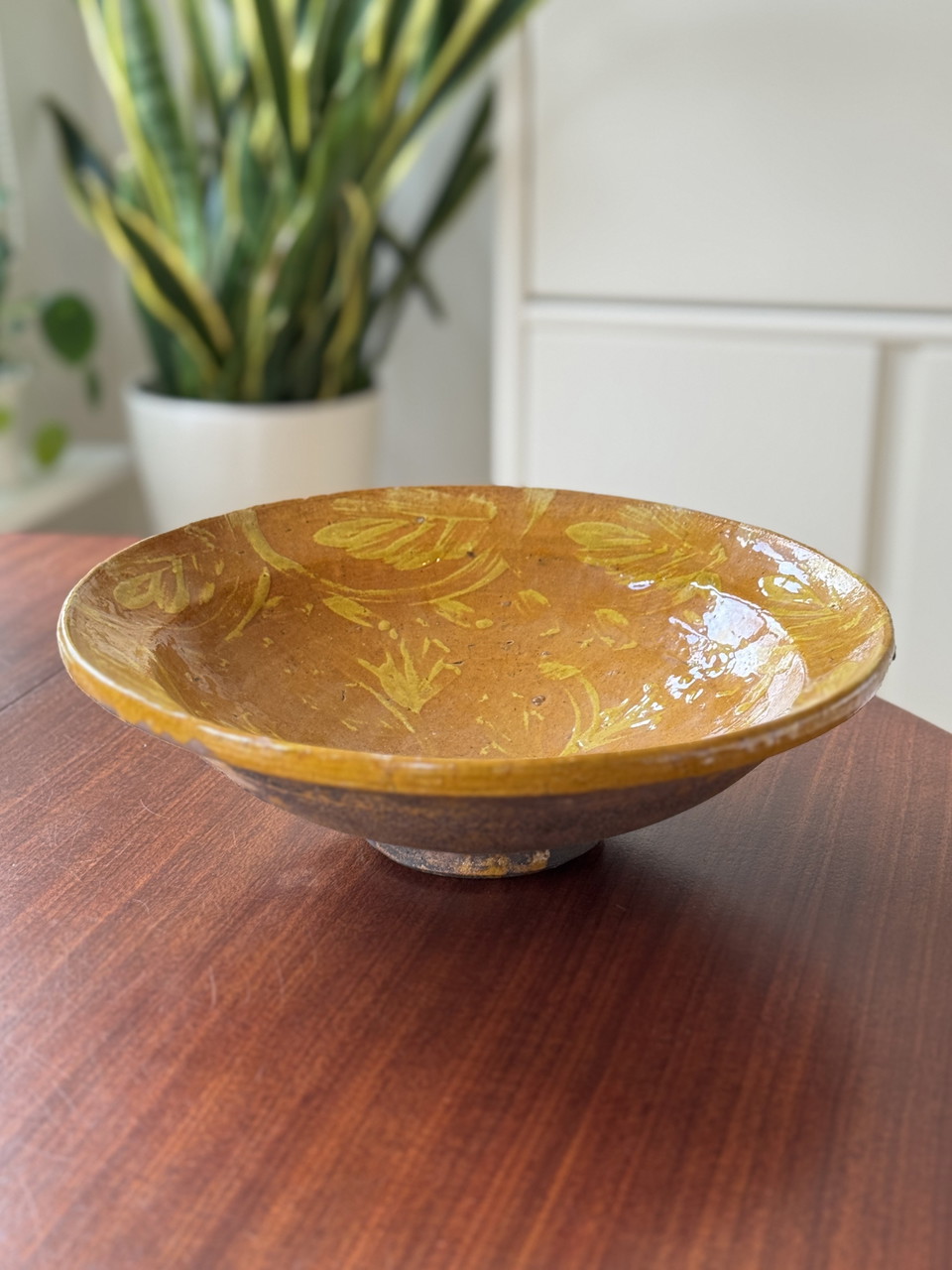 LOT DE 3 VASE, BOL ET CENTRE DE TABLE DÉCORATIF VINTAGE « DOMINIC » CÉRAMIQUE ET BRONZE