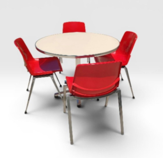 Table Indecasa, Tables de salle à manger, Métal, Aluminium, Crème (photo 7 sur 7)