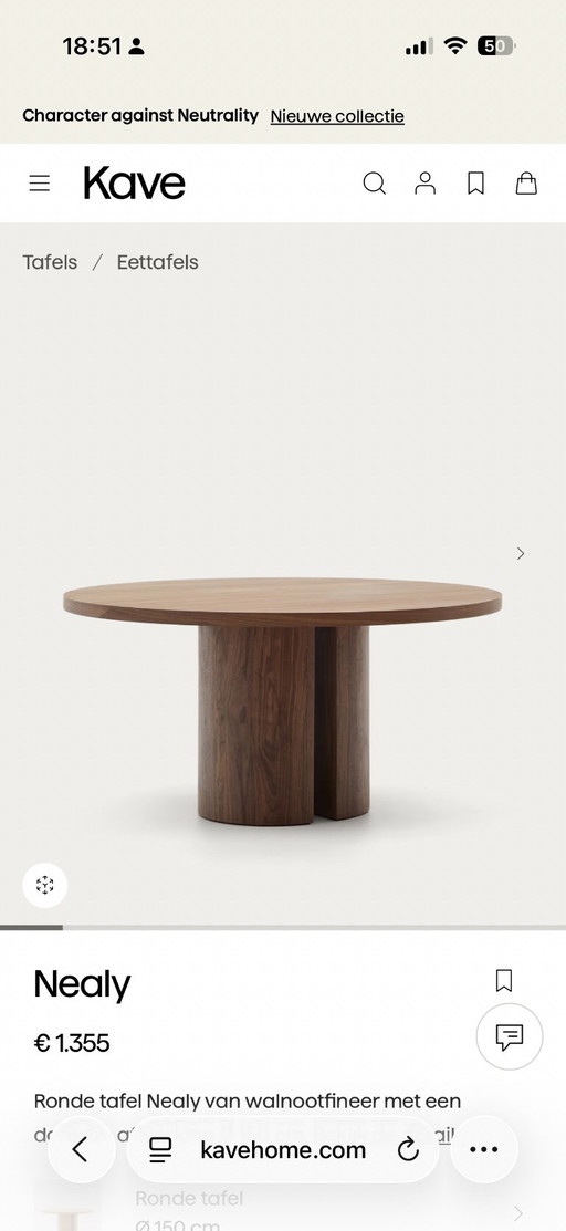Kave Home Nealy Round Dining table