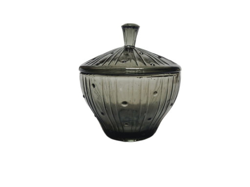 Sucrier Art Déco polonais de la verrerie de Ząbkowice, années 1950 – tafelaccessoires, Glass