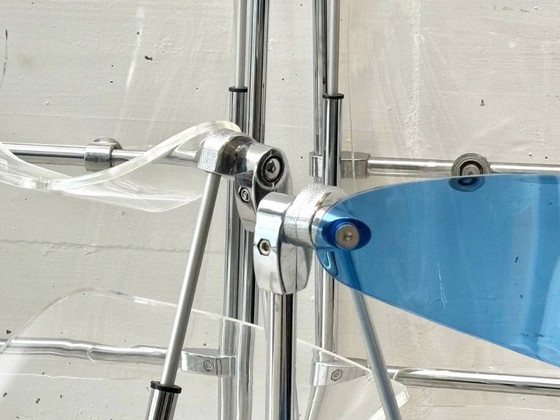 Image 1 of Set di 4 sedie pieghevoli in acrilico di Giancarlo Piretti per Castelli, anni '80