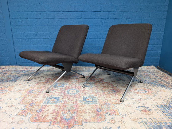 Image 1 of 1x Driezitsbank en 2x fauteuil, Cordemeyer voor Gispen, jaren 60
