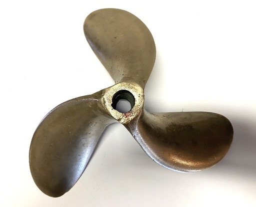 Antike Marine Dreiflügelige Bootschraube Massivbronze Frühes 1900er Sammlerstück