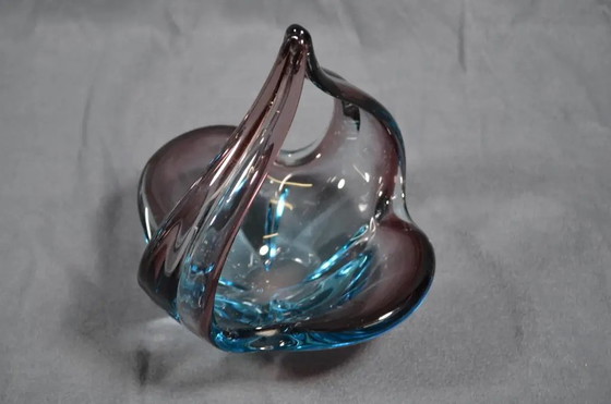 Murano zugeschriebene blau-violette Glasschale aus den 1970er Jahren – Schalen, Murano Glass (photo 3 of 12)