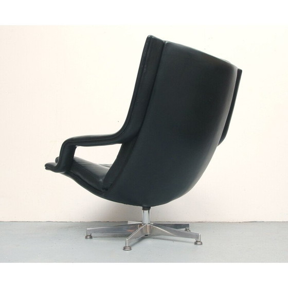 Image 1 of Vintage swivel armchair in leather by Geoffrey Hartcourt for Artifort, Netherlands 1970s