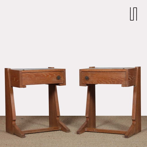 Pair of Chevets in the Guillerme and Chambron taste, 1960
