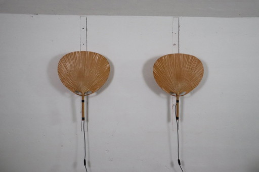 Pair Of Ingo Maurer Uchiwa II Wall Lamps For M-Design, 1973