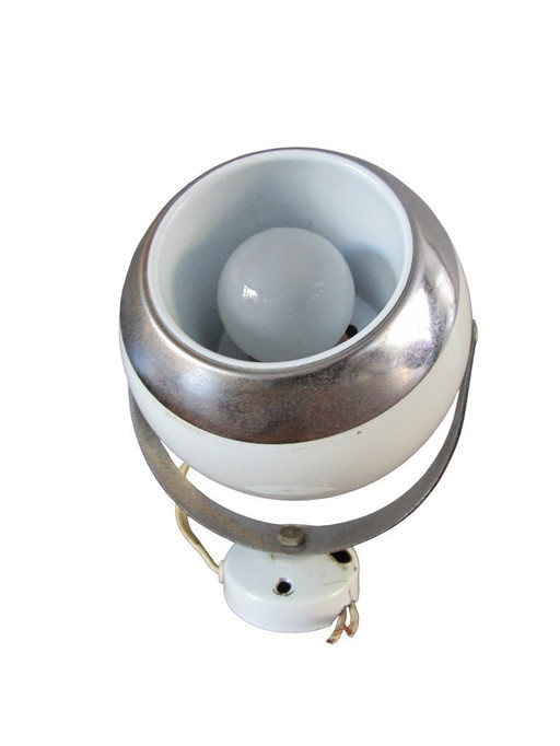 white eyeball lamp vintage