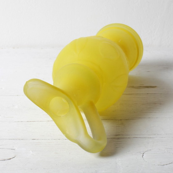 Mid-Century Glass Lemon Patterned Yellow Jug / Limoncello Carafe / Italy / 1980s – Glass & Decanter (photo 5 of 11)
