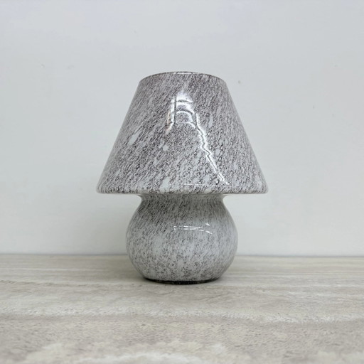 Mid-century Design Pilz Glas Tischlampe, 1970er Jahre