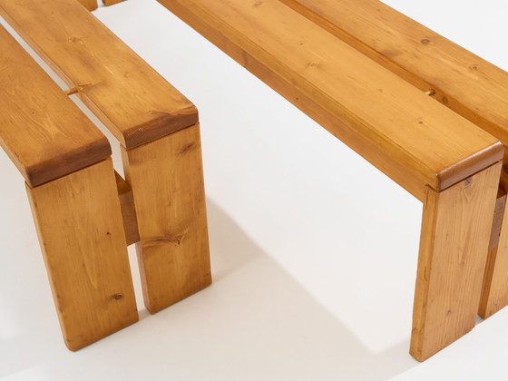 Image 1 of Panche in pino di Charlotte Perriand Les Arcs, anni '70