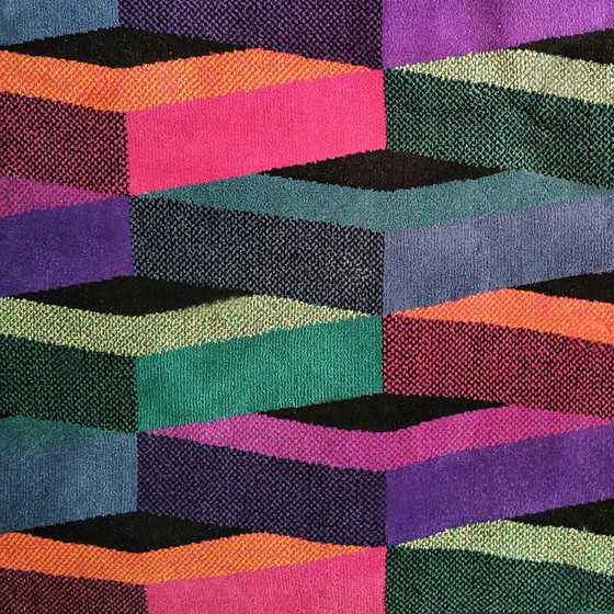 Superbe Tapis de Laine Postmoderne Italien des Années 80 par Missoni pour T&J Vestor. – Wool (photo 7 of 14)