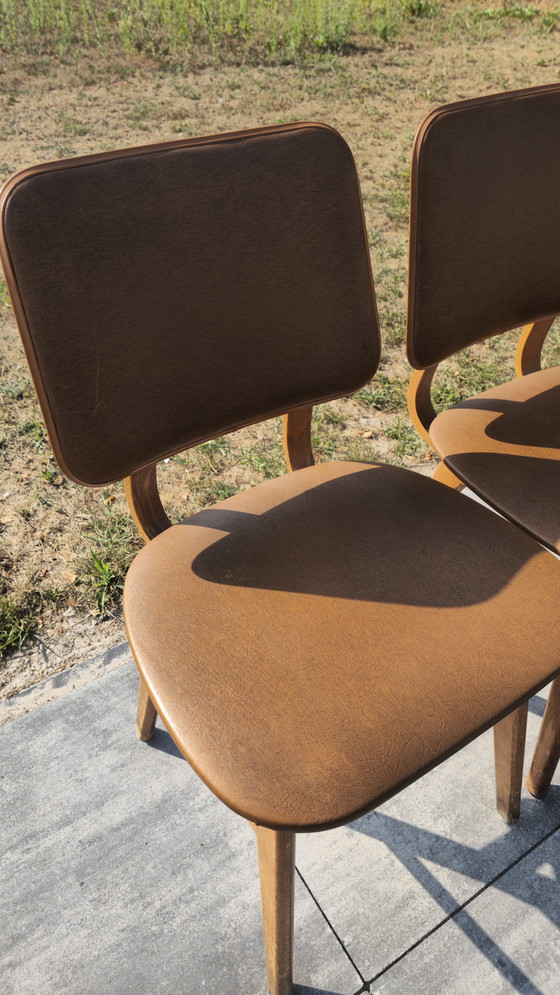 Set di 4 sedie da pranzo vintage retrò | Legno marrone – Textile, Wood (photo 3 of 11)