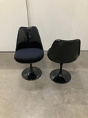 2 repliche di sedie Saarinen Tulip, sedie da pranzo nere