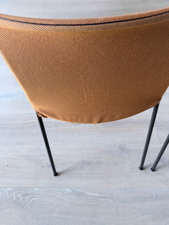 Set of 4 Walter Knoll Liz Dining chairs (Claudio Bellini), Textile, Metal, Turquoise (photo 11 of 13)