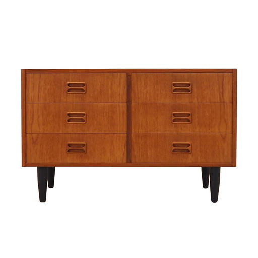 Teak Chest of Drawers, Danish Design, 1960s, Production: Denmark