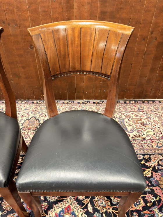 Ensemble de Chaises Anglaises Classiques Chaises de salle à manger – Leather (photo 11 of 12)