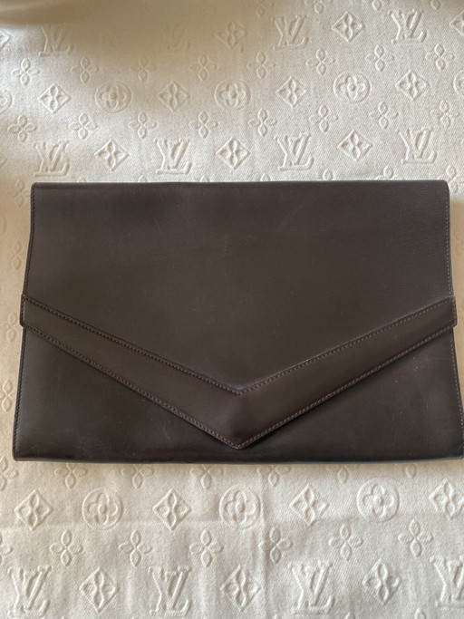 Delvaux clutch vintage nappa brown